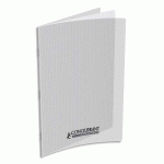 CAHIER PIQÛRE 21X29,7CM 96 PAGES 90G QUADRILLÉ 5X5. COUVERTURE POLYPROPYLÈNE INCOLORE - LOT DE 11