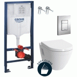 GROHE - PACK WC RAPID SL + WC VITRA S50 + ABATTANT SOFTCLOSE + PLAQUE CHROME MAT ( S50-5)