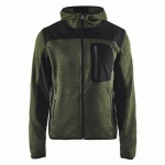 VESTE TRICOTÉE À CAPUCHE VERT ARMÉE/NOIR TAILLE 4XL - BLAKLADER