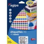 AGIPA ETUI DE 672 PASTILLES ADHÉSIVES DIAMÈTRE 15MM ASSORTIS