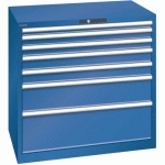 ARMOIRE 7 TIROIRS 1023X725X1000MM-CHARGE 75KG-BLEU FONCÉ - LISTA