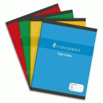 CAHIER CONQUERANT 7 AGRAFE 170X220 32P 70G DOUBLE LIGNE 3/10 ASSORTI - LOT DE 25