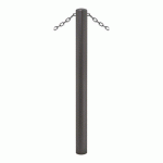 POTELET CARREFOUR Ø76 MM CHAINES 2 ANNEAUX ZINC GRIS PROCITY - PROCITY