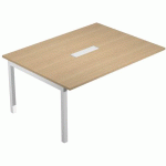 PROLONGATION TABLE RÉUNION TRENDY - 160CM -PIEDS BLANC-CHÊNE - ARTARREDI
