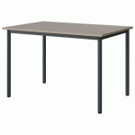 TABLE MALIBU 120X80 T6 4P STRA ABS GRIS U727/GRIS 7016