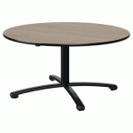 TABLE MALIBU Ø 120 T3 PC STR ANTIB CHÊNE 1146/NOIR NOIR 9005