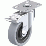 BLICKLE - ROULETTE PIVOTANTE À FREIN Ø 100MM BANDAGE CAOUTCHOUC SBR 110KG - LKPA-VPA 101K-FI
