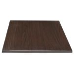 PLATEAU DE TABLE ROND OU CARRÉ 600MM MARRON FONCÉ CARRÉ