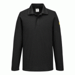 PORTWEST AS23 POLO MANCHES LONGUES ESD NOIR - TAILLE M