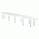 TAB. CONF. ELGA PD TUBE 600X113CM PLT STRATIFIÉ BLANC/BLANC - MBA