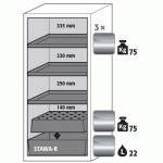 ARMOIRE SÉCURITÉ S-PEGASUS-90 S90.129.060.WDACR GRIS CLAIR - ASECOS