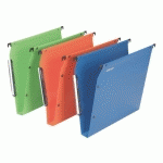 LOT DE 10 - DOSSIER SUSPENDU POUR ARMOIRES POLYPROPYLÈNE OPAQUE LMG ESSELTE FOND 30 MM COULEURS ASSORTIES