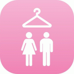 LOT DE 2 - PLAQUE SIGNALÉTIQUE EN PLEXIGLAS PLEXI - VESTIAIRE MIXTE (ROSE)