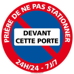 SIGNALETIQUE.BIZ FRANCE - PANNEAU DE SIGNALISATION AUTOCOLLANT. PANNEAU INTERDICTION. PANNEAU PARKING, PANNEAU D'INFORMATION ADHÉSIF SOUPLE - PRIÈRE