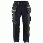 PANTALON DE TRAVAIL ARTISAN STRETCH MARINE FONCÉ/NOIR TAILLE 42C - BLAKLADER