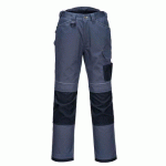 PORTWEST PW304 PANTALON DE TRAVAIL STRETCH LÉGER PW3 GRIS ZOOM/NOIR - TAILLE 42 - STANDARD
