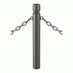 POTELET AGGLO Ø 102 MM CHAINES 2 ANNEAUX - ZINC GRIS PROCITY - PROCITY