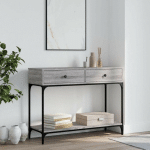 VIDAXL - TABLE CONSOLE SONOMA GRIS 100X34,5X75 CM BOIS D'INGÉNIERIE