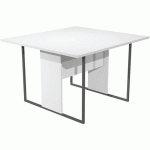 TABLE DE RÉUNION RAZOR 120 CM - BLANC - PIEDS ANTHRACITE - ARTARREDI