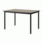 TABLE MALIBU 120X80 T5 4P STR ANTIB CHÊN 1146/NOIR NOIR 9005