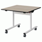 TABLE MALIBU RAB. 80X80 T4 DL ST ANTIB ACACIA/NOIR BLC 9016