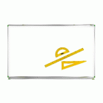 TABLEAU SIMPLE AIR+ 1,20 X 2 M - ÉMAILLÉ BLANC - CADRE ALU ANODISÉ - MANUTAN COLLECTIVITÉS