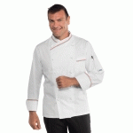 VESTE BLANCHE DE CUISINE ITALIENNE  100% COTON