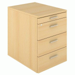 CAISSON MOBILE BOIS 4 TIROIRS DARWIN COULEUR BLANC