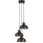 LAMPE À SUSPENSION MÉTAL-MÉTAL OWEN NOIR MAT Ø18CM H: 115CM