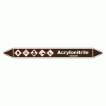 LOT DE 3 - MARQUEUR DE TUYAUTERIE - ACRYLONITRILE - NFX 08-105 - VINYLE 250 X 26 MM