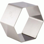 LOT DE 4 NONNETTES INOX HEXAGONE 6,7X6,7X3 CM