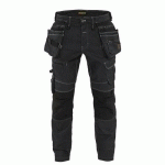 PANTALON DE TRAVAIL X1900 ARTISAN STRETCH 2D NOIR TAILLE 52L - BLAKLADER