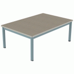TABLE CARÉLIE MOB 120X80 T1 STR POLY. ÉRABLE G. BEIGE/LAGON - MOBIDECOR