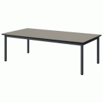 TABLE MALIBU 160X80 T1 4P STRA GRIS U727/NOIR GRIS 7016