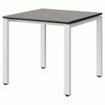 TABLE MALIBU 80X80 T5 SOUDÉ STR BÉTON F186/NOIR BLC 9016