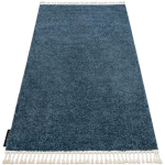 TAPIS BERBER 9000 BLEU FRANGES BERBÈRE MAROCAIN SHAGGY BLUE 140X190 CM