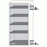 ARMOIRE SÉCURITÉ S-CLASSIC-90 S90.196.090.WDAS GRIS CLAIR