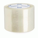 RUBAN ADHÉSIF POLYPROPYLÈNE SILENCIEUX TRANSPARENT RAJA RÉSISTANT, 35 MICRONS 75 MM X 66 M