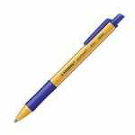 STYLO BILLE STABILO POINTBALL RÉTRACTABLE POINTE 2.5 MM - ÉCRITURE LARGE - BLEU