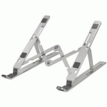SUPPORT POUR ORDINATEUR PORTABLE, PLIABLE, ARGENT