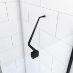 BARRE DE FIXATION D'ANGLE NOIR MAT POUR DOUCHE A L'ITALIENNE - BARRE DE FIXATION MURALE D'ANGLE