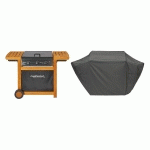 BARBECUE GAZ GRILL ET PLANCHA CAMPINGAZ ADELAIDE 3 WOODY L 14 KW PIEZO GRILL/PLANCHA + HOUSSE