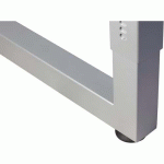 BUREAU ANGLE 90°PIEDS EN O CARRÉ-200X120CM-BLANC-GRAPHITE - HAMMERBACHER