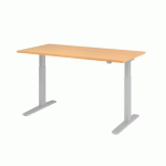 BUREAU ÉLECTRIQUE SÉRIE XMKA 160CM HÊTRE/ALU - HAMMERBACHER