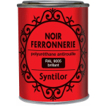 SYNTILOR - FERRONNERIE NOIR RAL 9005 FINITION : BRILLANT 250 ML