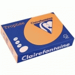 PAPIER TROPHEE- CLEMENTINE - TEINTE VIVE - 80 G - A3 - RAMETTE DE 500 FEUILLES