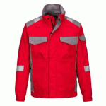 PORTWEST FR08 VESTE BIZFLAME ULTRA BICOLORE ROUGE - TAILLE S