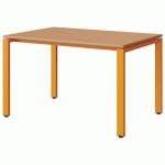 TABLE MALIBU 120X80 T5 SOUDÉ ST ALAISÉ ORAN U340/ORANGE 1028