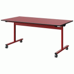 TABLE MALIBU RAB. 160X80 T5 DL ST ROUGE U321/NOIR ROUGE 3020