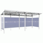 ABRI BUS MODULO 5 M AVEC BARDAGES LATÉRAUX - BLANC 9010 - PROCITY